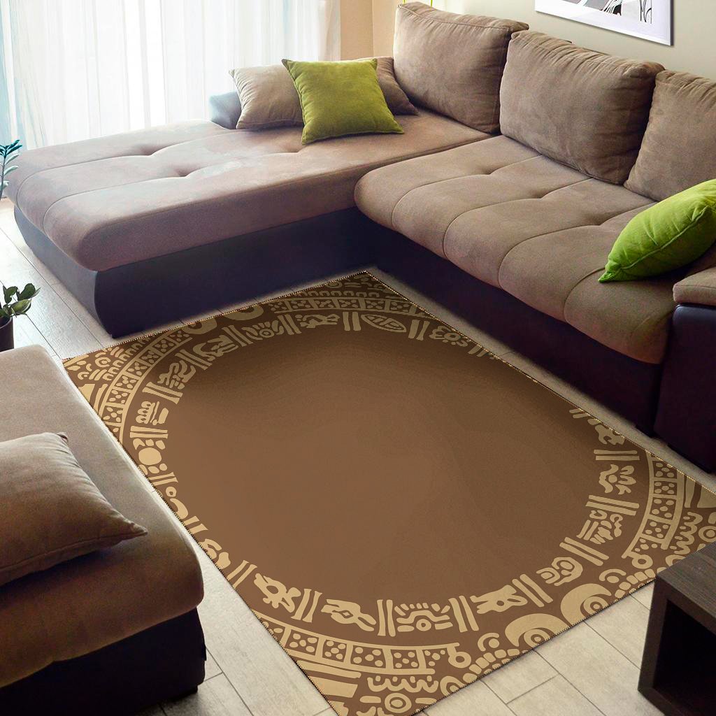 Mayan Circle Symbol Print Area Rug Floor Decor mayan circle symbol print area rug floor decor 8396