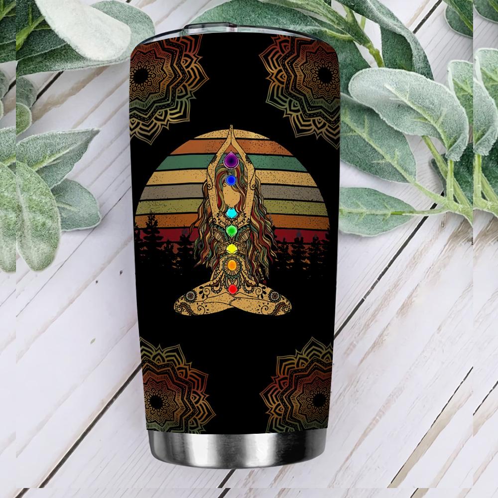 Meditation Hippie Girl Tree Of Life Stainless Steel Tumbler meditation hippie girl tree of life stainless steel tumbler 1057