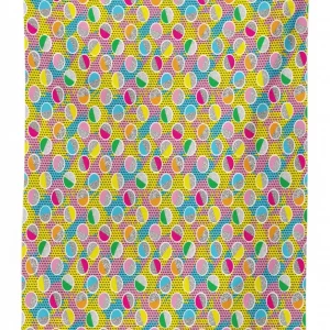 memphis style circles 80s 3d printed tablecloth table decor 4555