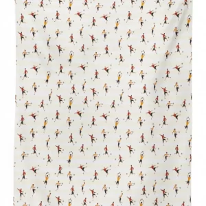 men playing soccer doodle 3d printed tablecloth table decor 1606