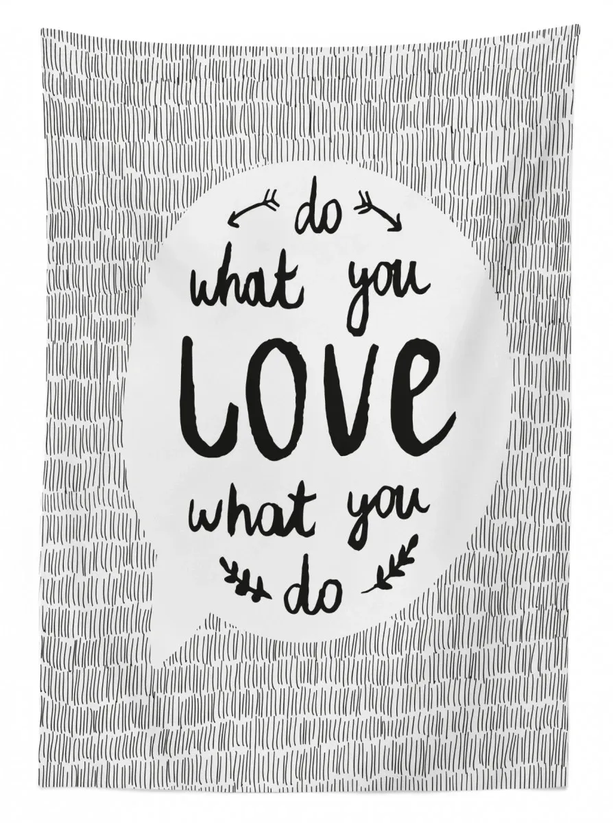 message with stripes leaves 3d printed tablecloth table decor 4406