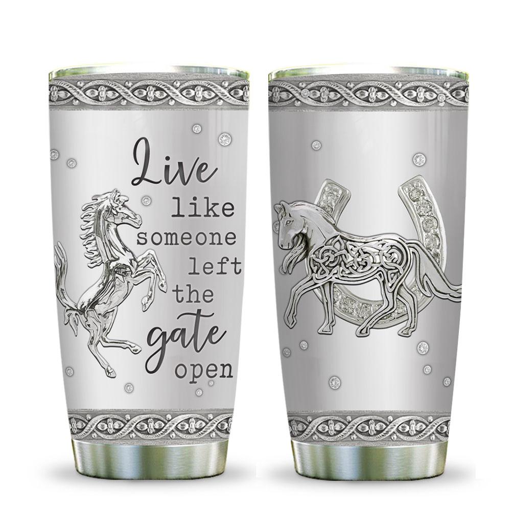 Metal Style Horse Live Like Stainless Steel Tumbler metal style horse live like stainless steel tumbler 6003