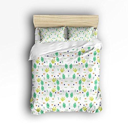 mini green plants watercolor art duvet cover bedding set bedroom decor 1415