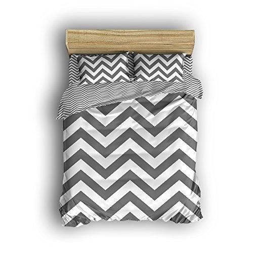 minimalism white and grey chevron zig zag duvet cover bedding set bedroom decor 8727