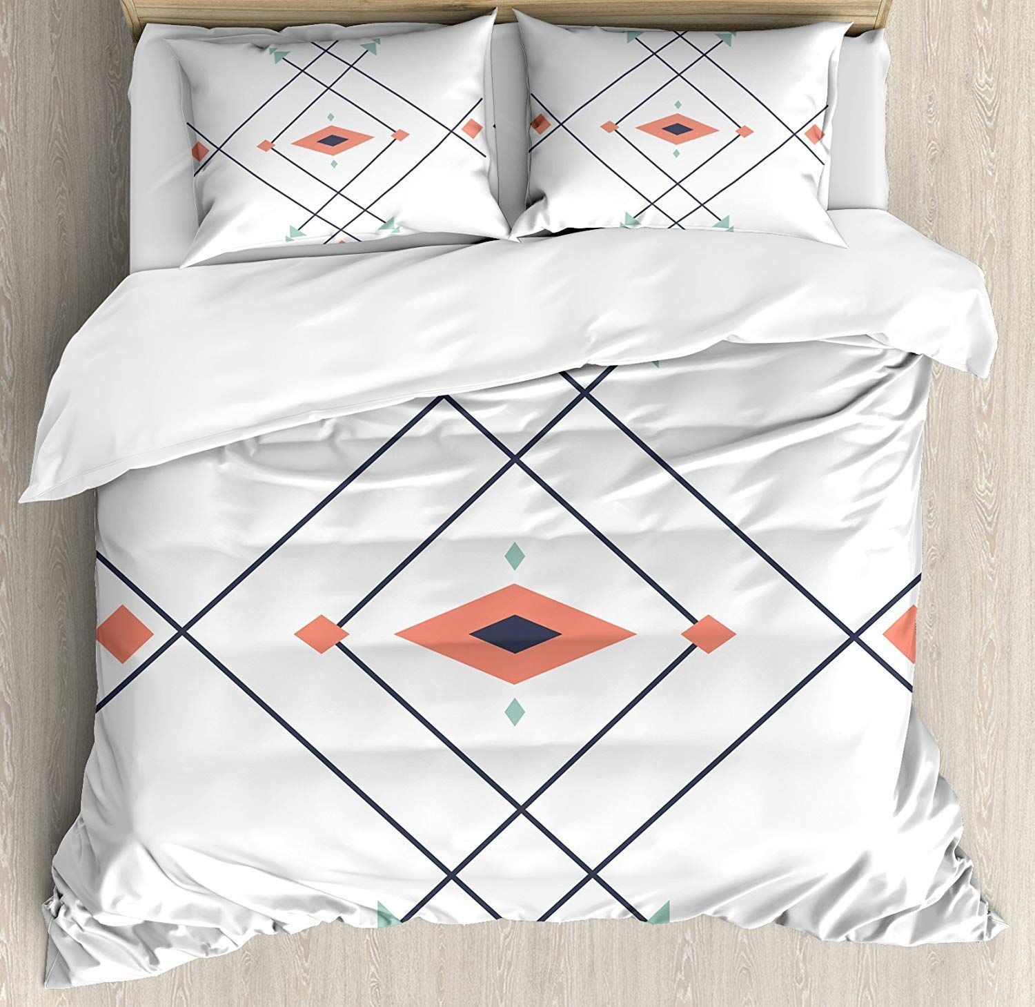 minimalist abstract latin american inspired design diamonds arrows bedding set bedroom decor 5956