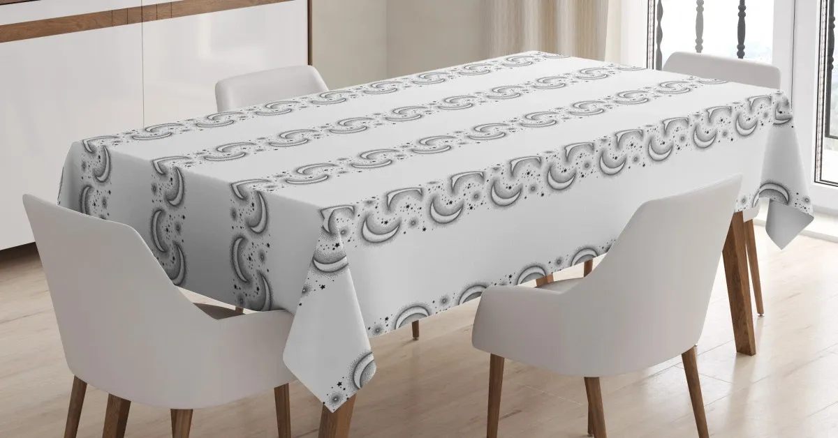 minimalist dots stars sun 3d printed tablecloth table decor 8461