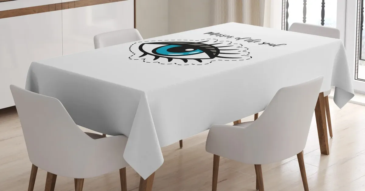 mirror of soul words 3d printed tablecloth table decor 3626