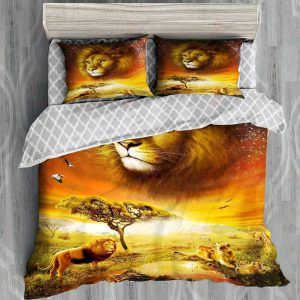 miss africa lion printed bedding set bedroom decor 7697