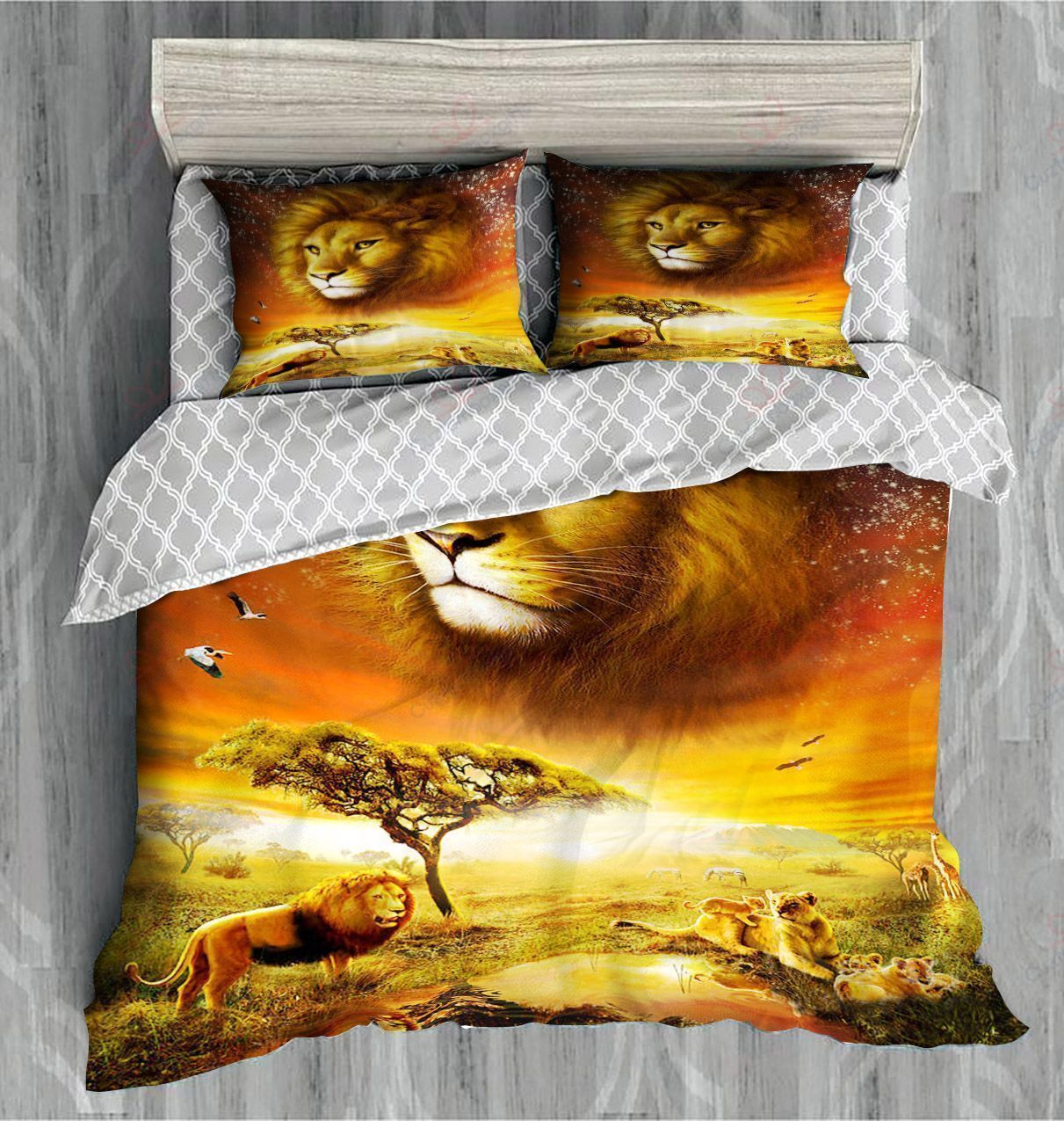 miss africa lion printed bedding set bedroom decor 7697