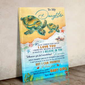 Mom To Daughter Sea Turtle Canvas Prints - Wall Art Decor 1 mom to daughter sea turtle canvas prints wall art decor 2735
