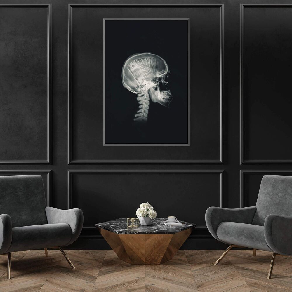 Money Mind X-ray Motivational Positive Canvas Print - Wall Art Decor money mind x ray motivational positive canvas print wall art decor 3957