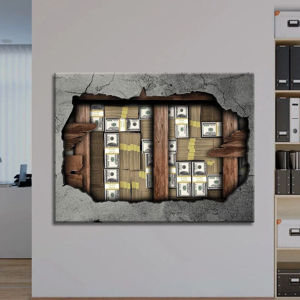 Money Stash Motivational Positive Canvas Print - Wall Art Decor money stash motivational positive canvas print wall art decor 2401