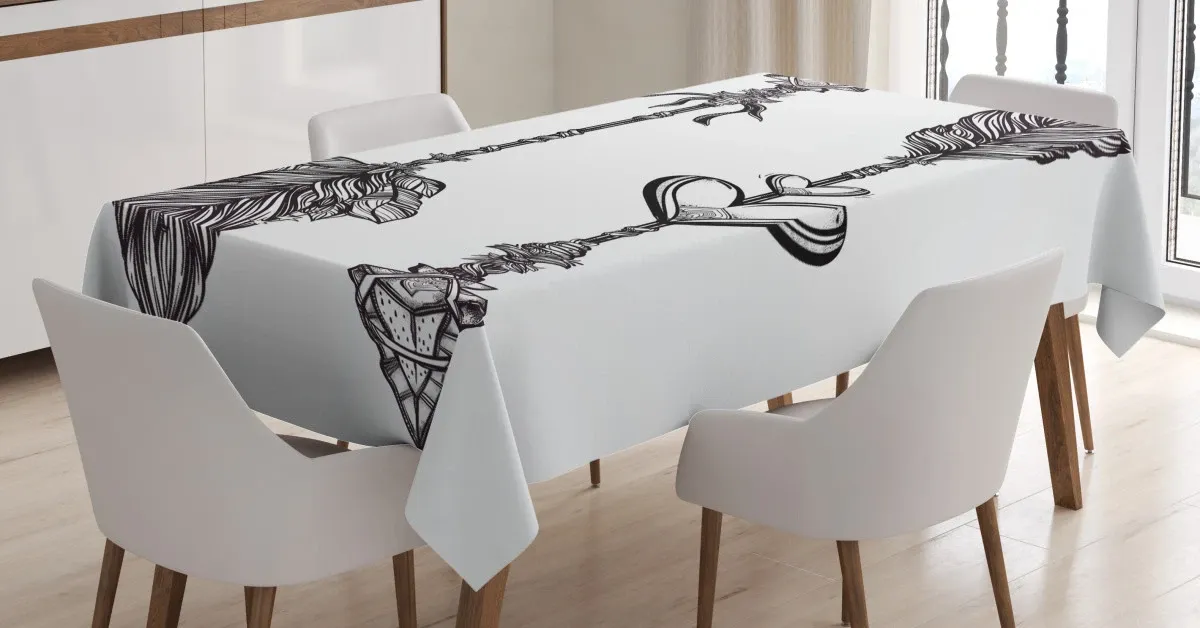 monochrome american arrows 3d printed tablecloth table decor 2656