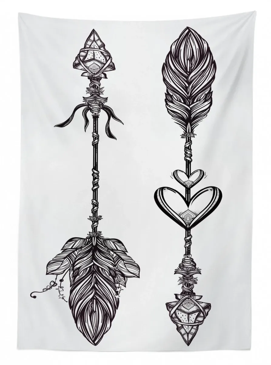 monochrome american arrows 3d printed tablecloth table decor 7064