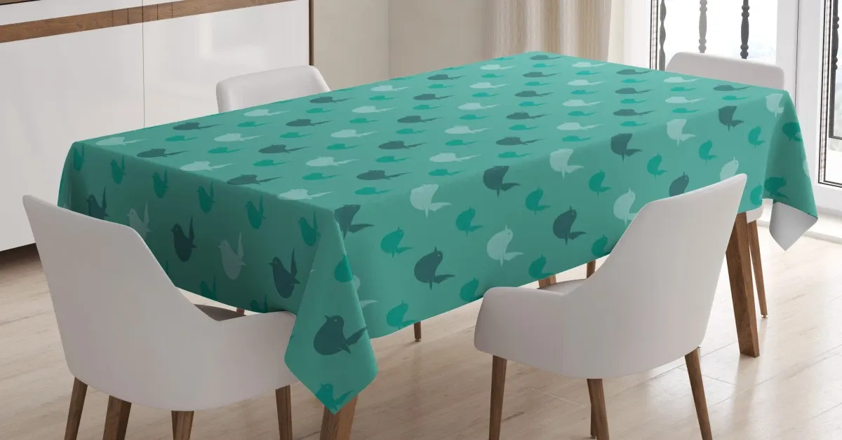 monochrome flying animal art 3d printed tablecloth table decor 5370