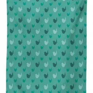 monochrome flying animal art 3d printed tablecloth table decor 8668