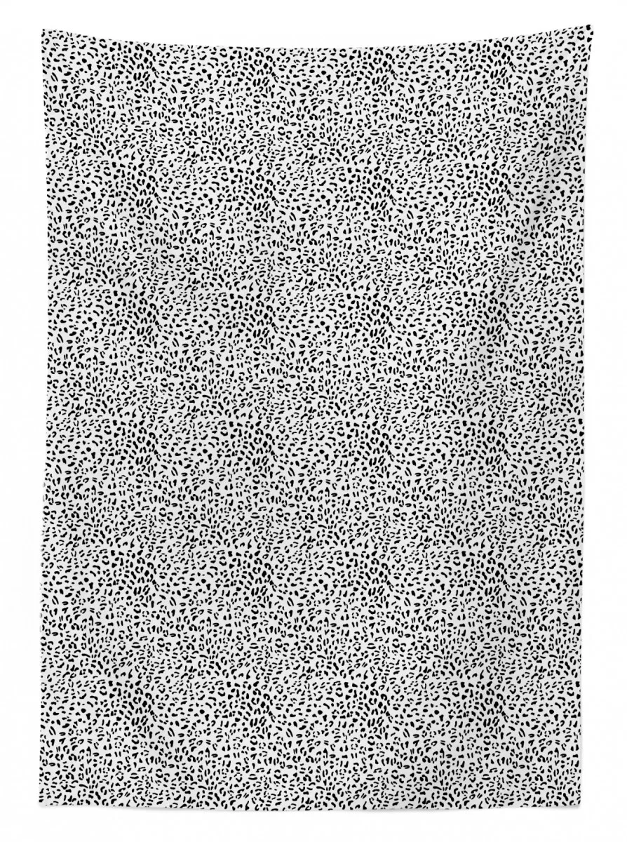 monochrome leopard 3d printed tablecloth table decor 7302