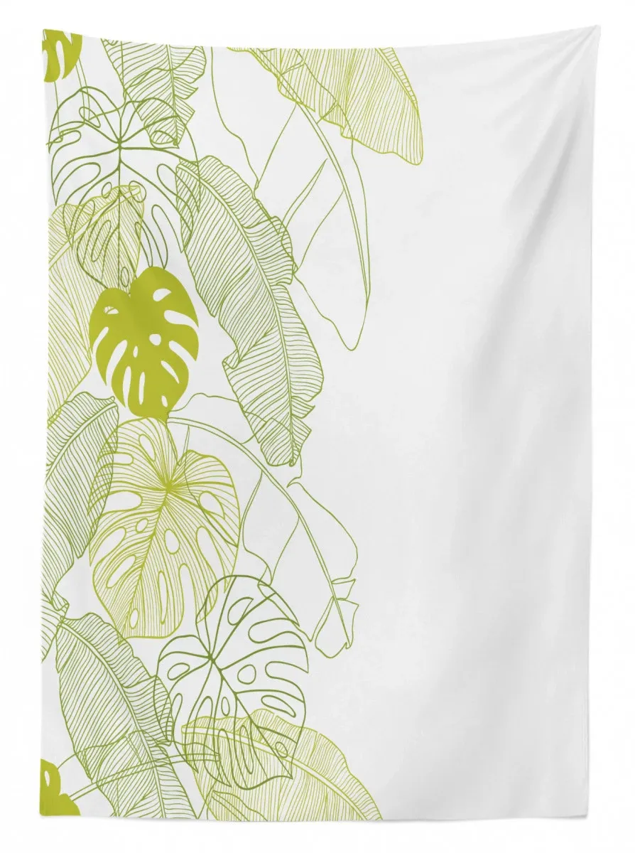monstera leaf and nature 3d printed tablecloth table decor 3273