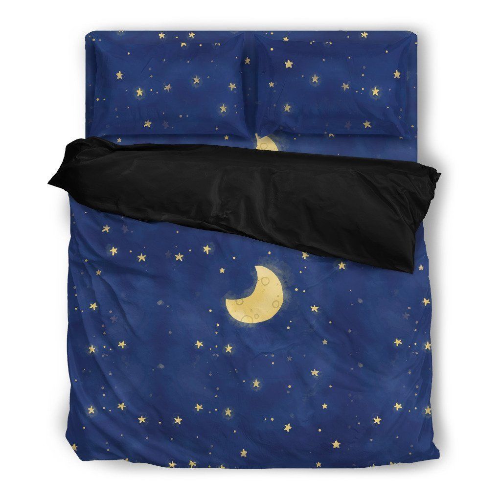 moon and stars printed bedding set bedroom decor 2938