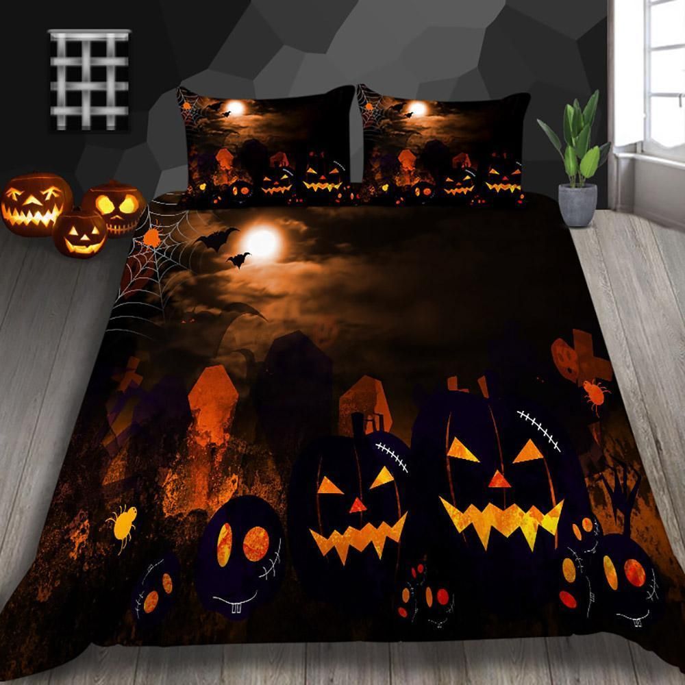 Moonlight With Bat Halloween Duvet Cover Bedding Set moonlight with bat halloween duvet cover bedding set 2567