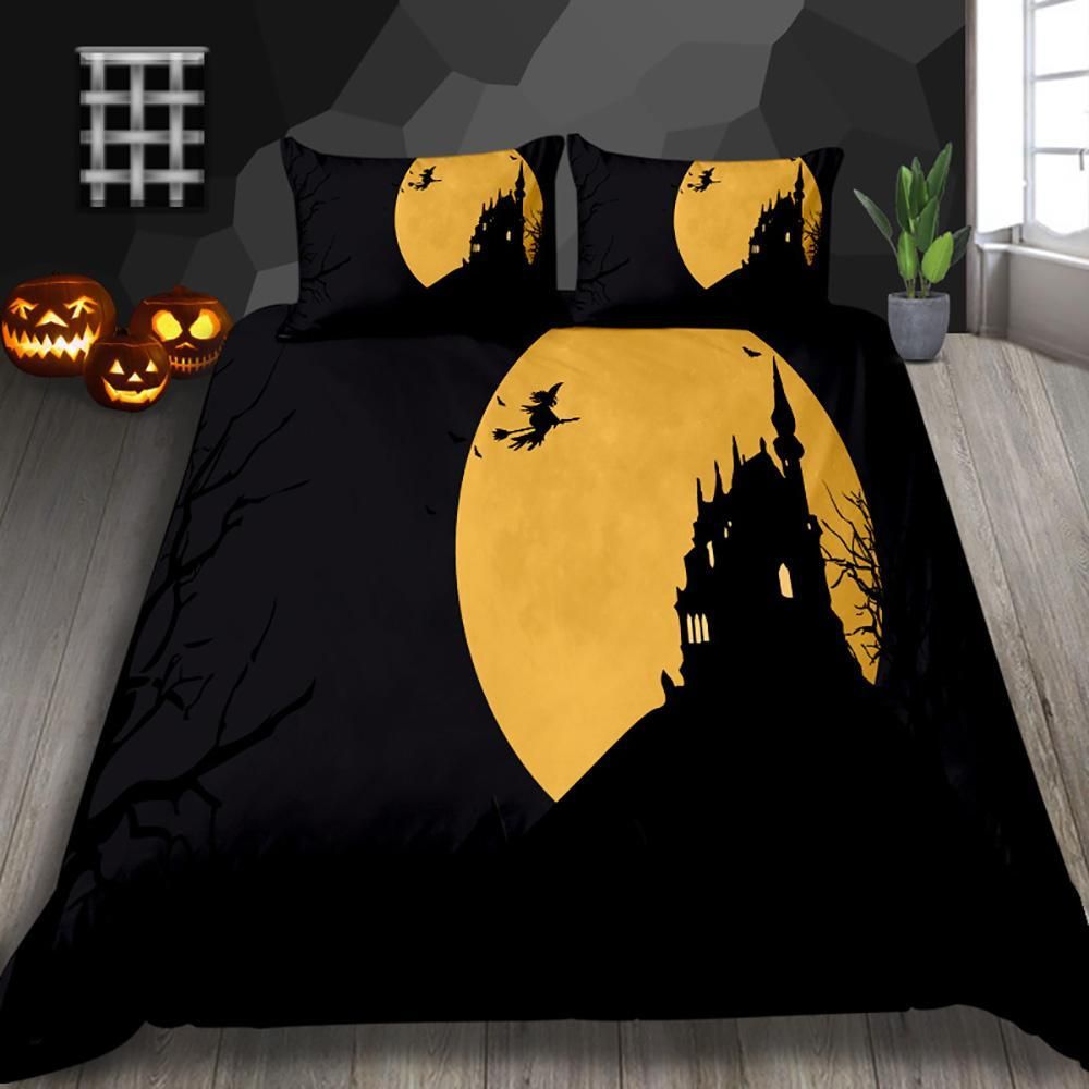 Moonlight With Bat Halloween Duvet Cover Bedding Set moonlight with bat halloween duvet cover bedding set 5317
