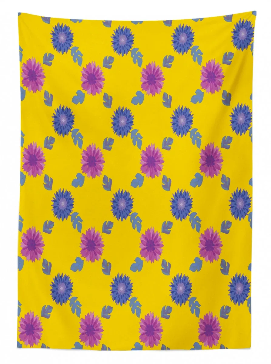 mosaic flower pattern 3d printed tablecloth table decor 4249