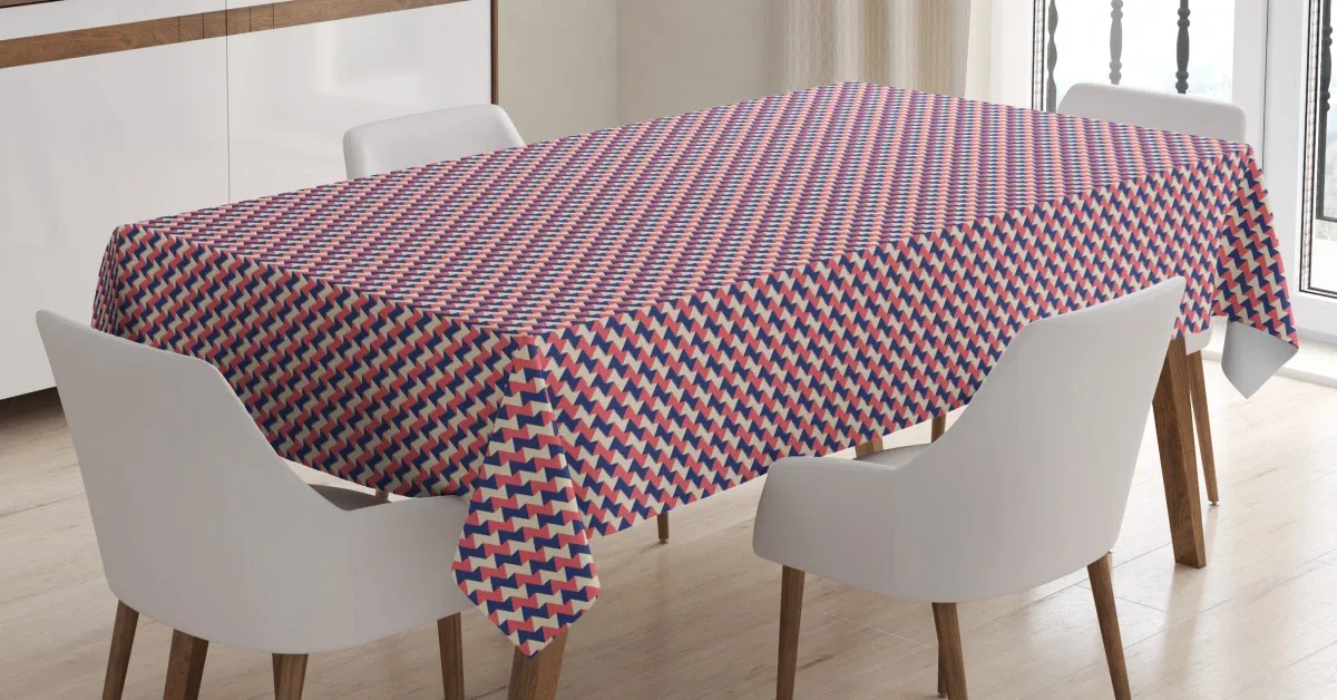mosaic grid pattern 3d printed tablecloth table decor 4025