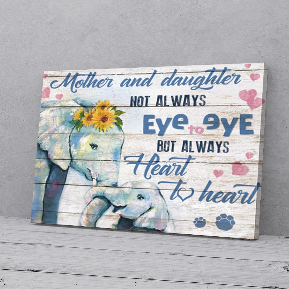 mother and daughter elephant canvas prints wall art decor 8846