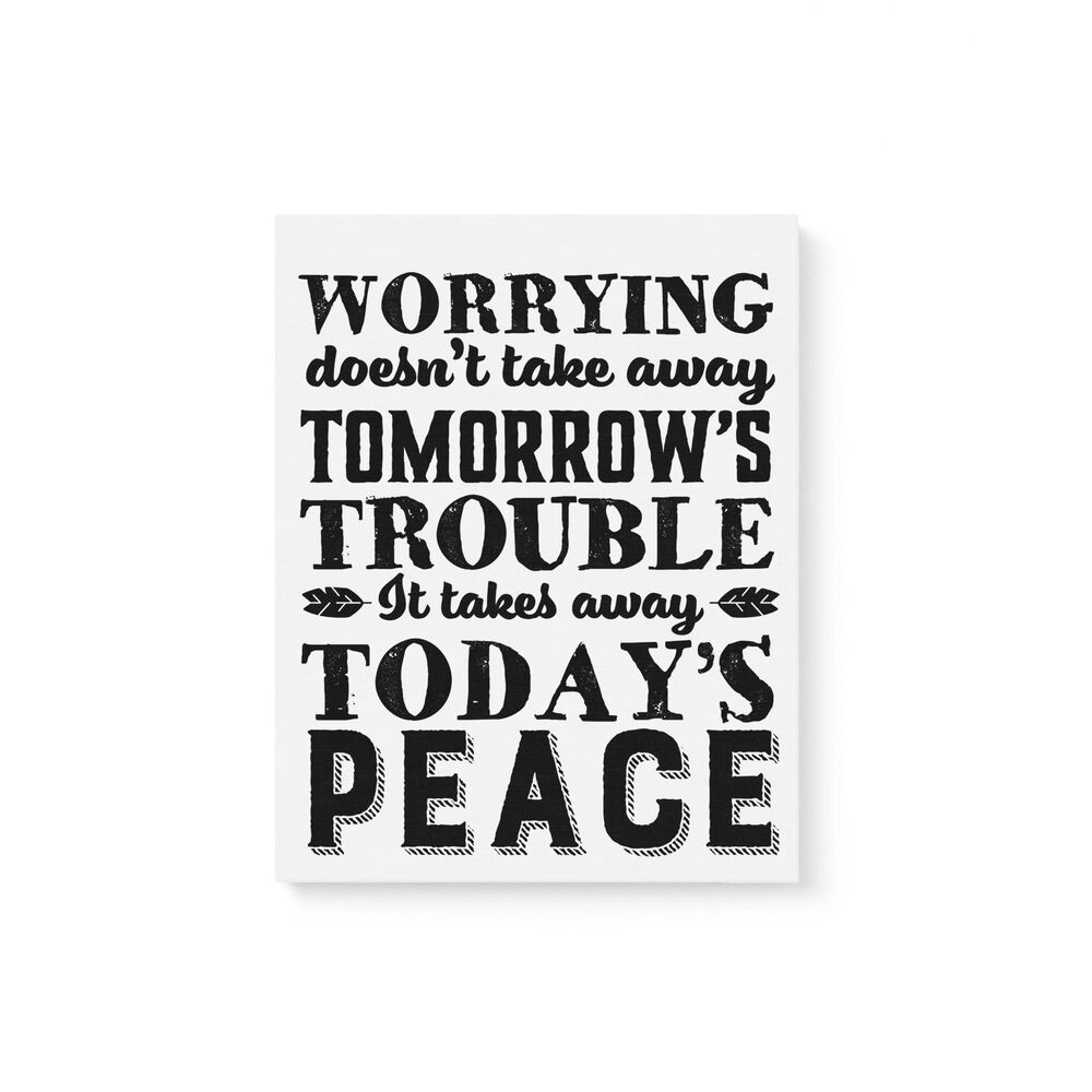 Motivational Quote Don't Worry That Make Peaceful Day - Canvas Print - Wall Art Decor (1.25") motivational quote dont worry that make peaceful day canvas print wall art decor 125 3067