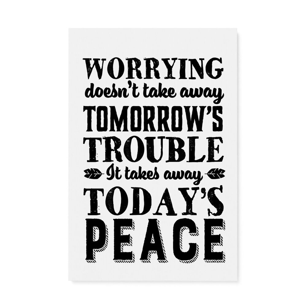 Motivational Quote Don't Worry That Make Peaceful Day - Canvas Print - Wall Art Decor (1.25") motivational quote dont worry that make peaceful day canvas print wall art decor 125 3990