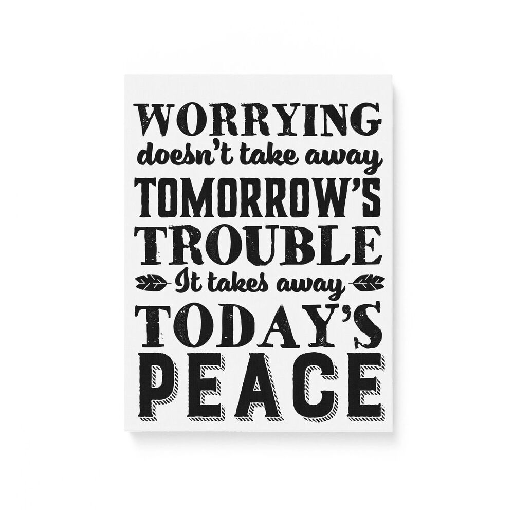 Motivational Quote Don't Worry That Make Peaceful Day - Canvas Print - Wall Art Decor (1.25") motivational quote dont worry that make peaceful day canvas print wall art decor 125 4362