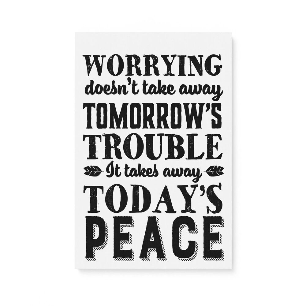 Motivational Quote Don't Worry That Make Peaceful Day - Canvas Print - Wall Art Decor (1.25") motivational quote dont worry that make peaceful day canvas print wall art decor 125 7495