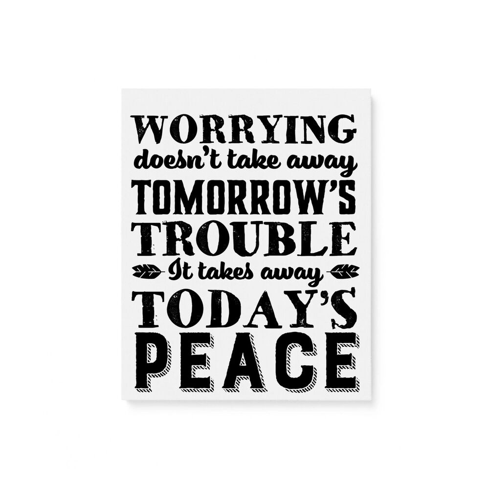 Motivational Quote Don't Worry That Make Peaceful Day - Canvas Print - Wall Art Decor (1.25") motivational quote dont worry that make peaceful day canvas print wall art decor 125 7679