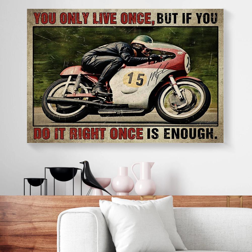 motorcycle canvas prints wall art decor 6205