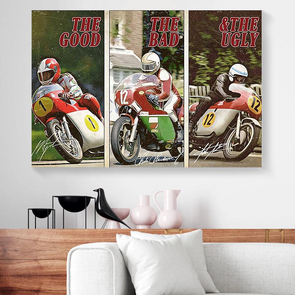 motorcycle canvas prints wall art decor 8388