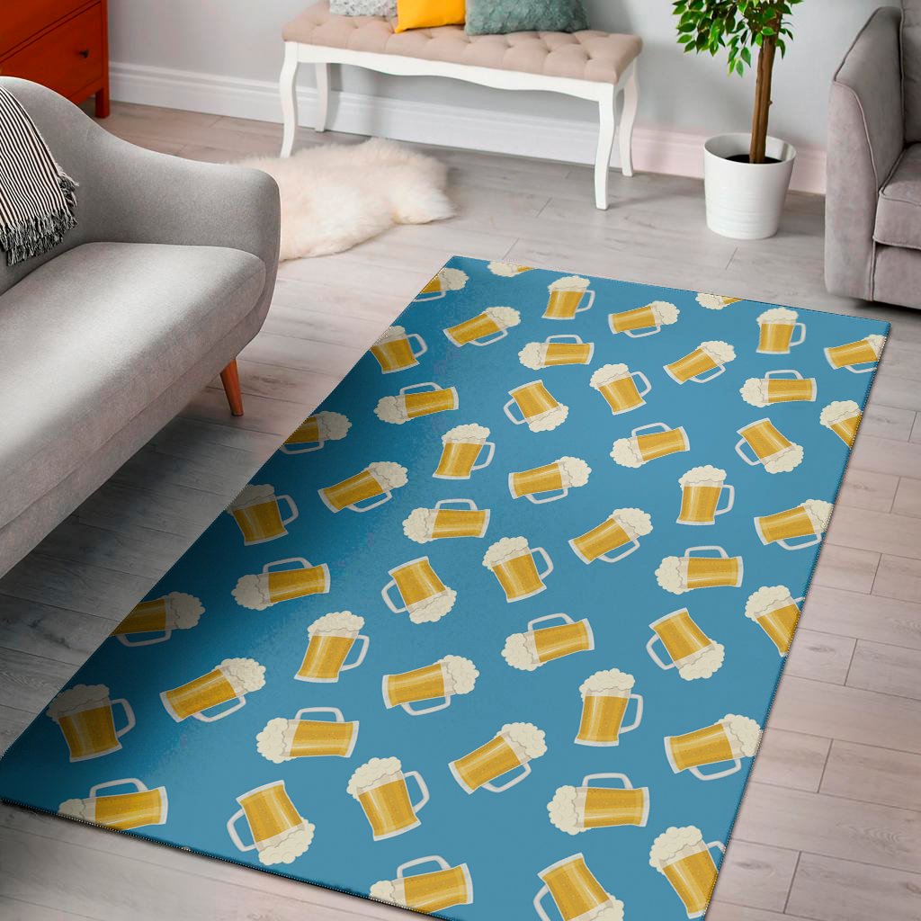 mug of beer pattern print area rug floor decor 1823