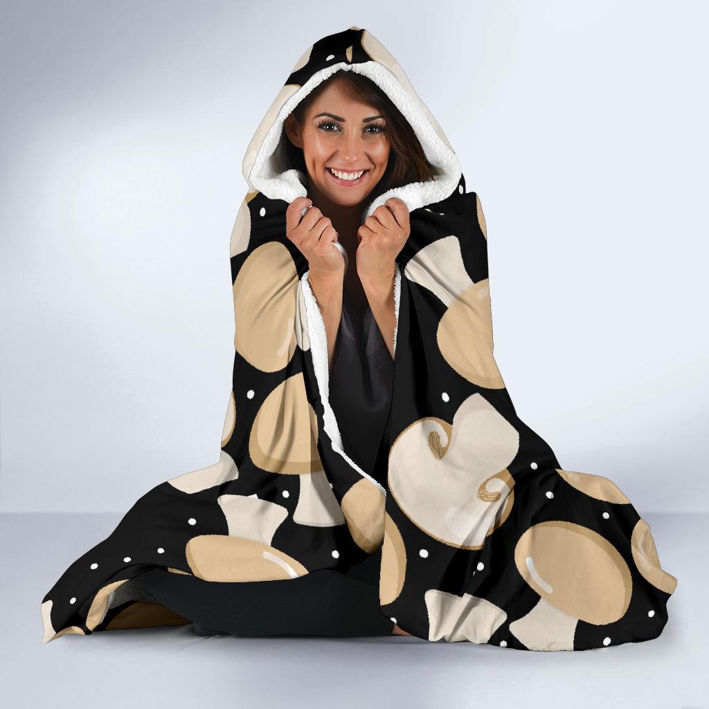 Mushroom Print Pattern Hooded Blanket Cloak Blanket mushroom print pattern hooded blanket cloak blanket 7129
