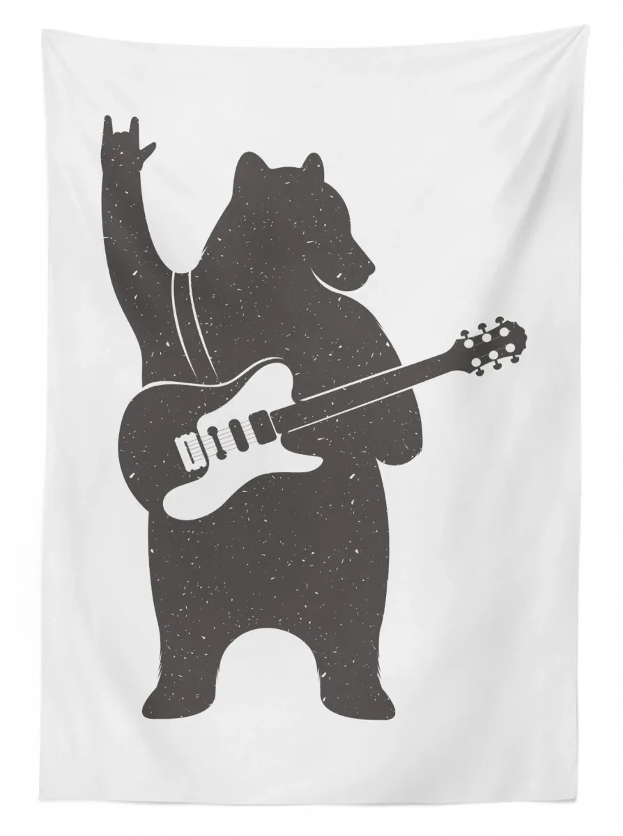 Music Guitar Rock 'n' Roll 3D Printed Tablecloth Table Decor music guitar rock n roll 3d printed tablecloth table decor 5145