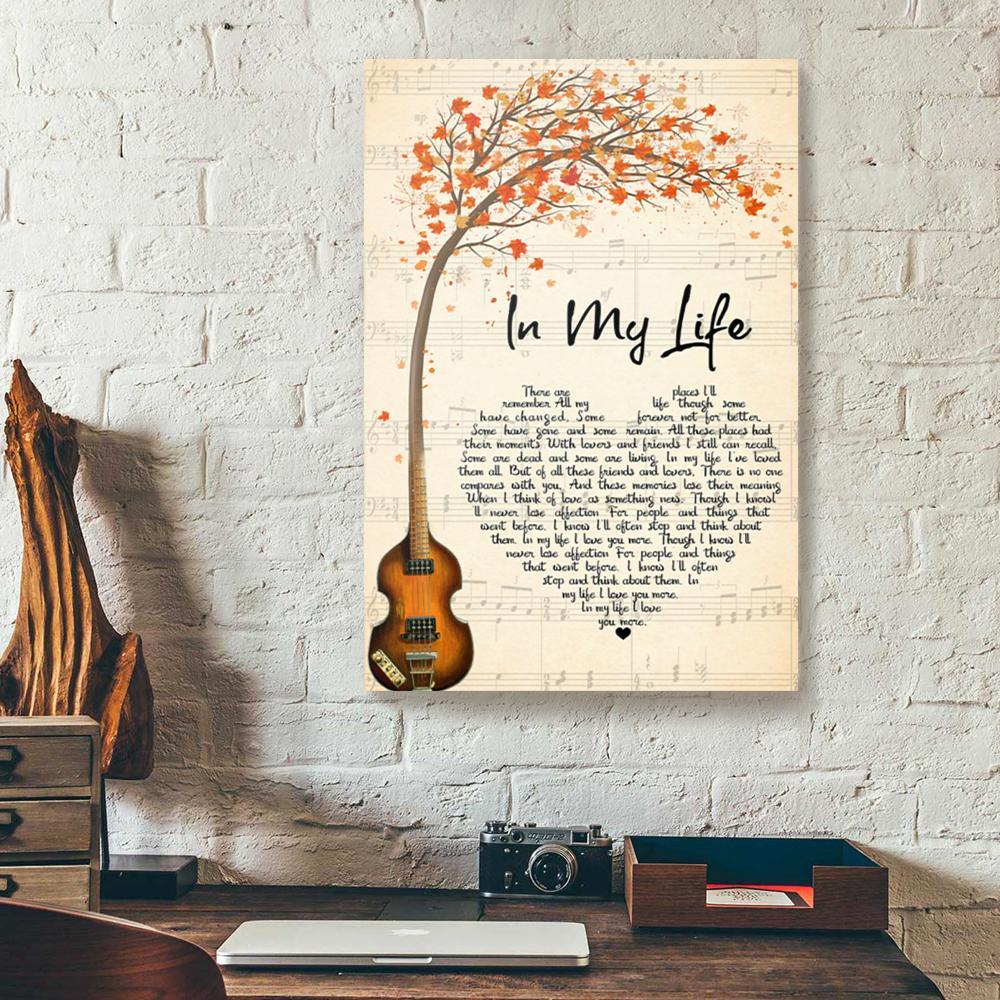 Music In My Life Guitar Canvas Prints - Wall Art Decor music in my life guitar canvas prints wall art decor 7394
