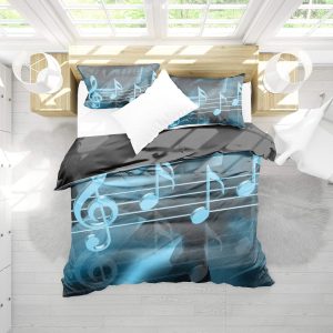 musical notes music world bedding set bedroom decor 5228