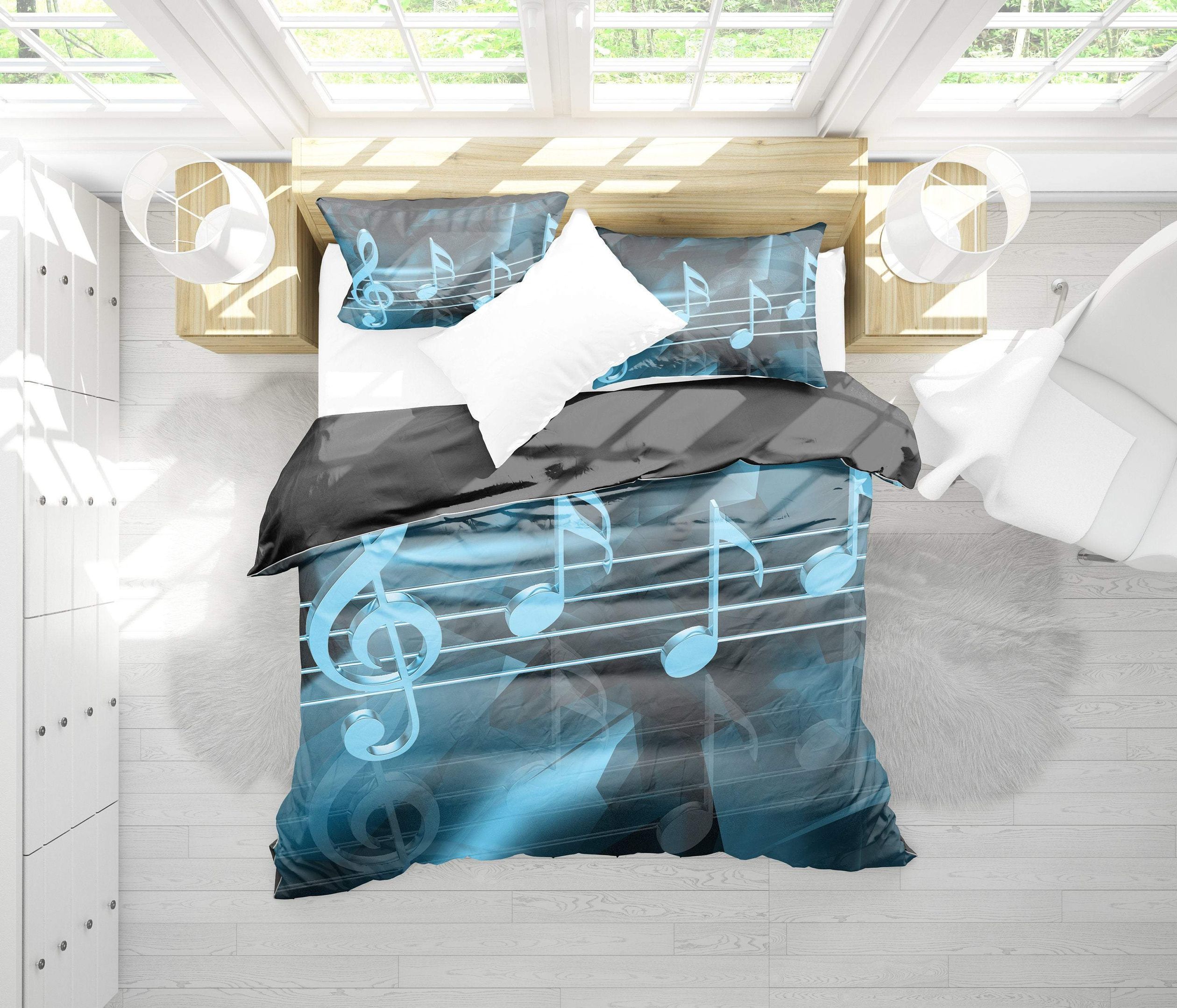 musical notes music world bedding set bedroom decor 5228