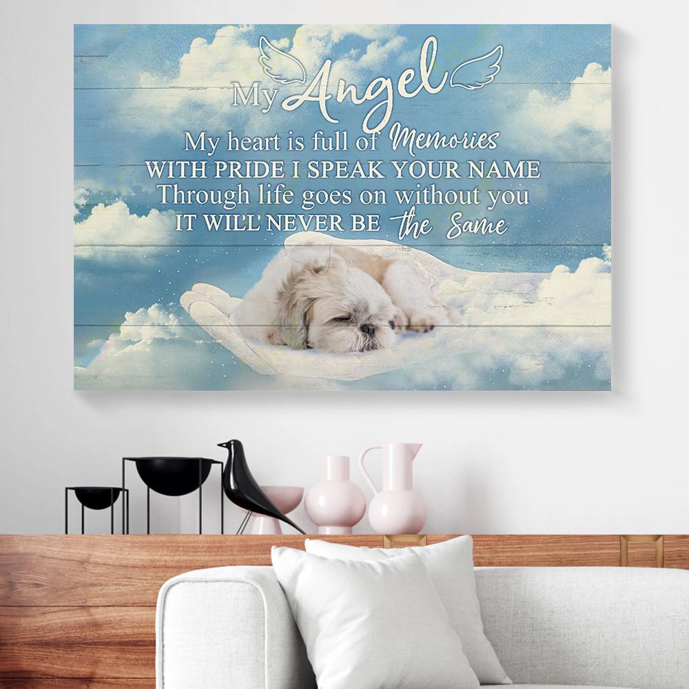 my angel shih tzu canvas prints wall art decor 7273