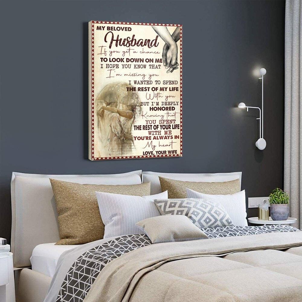 My Beloved Husband Wife Love Canvas Prints - Wall Art Decor my beloved husband wife love canvas prints wall art decor 8808