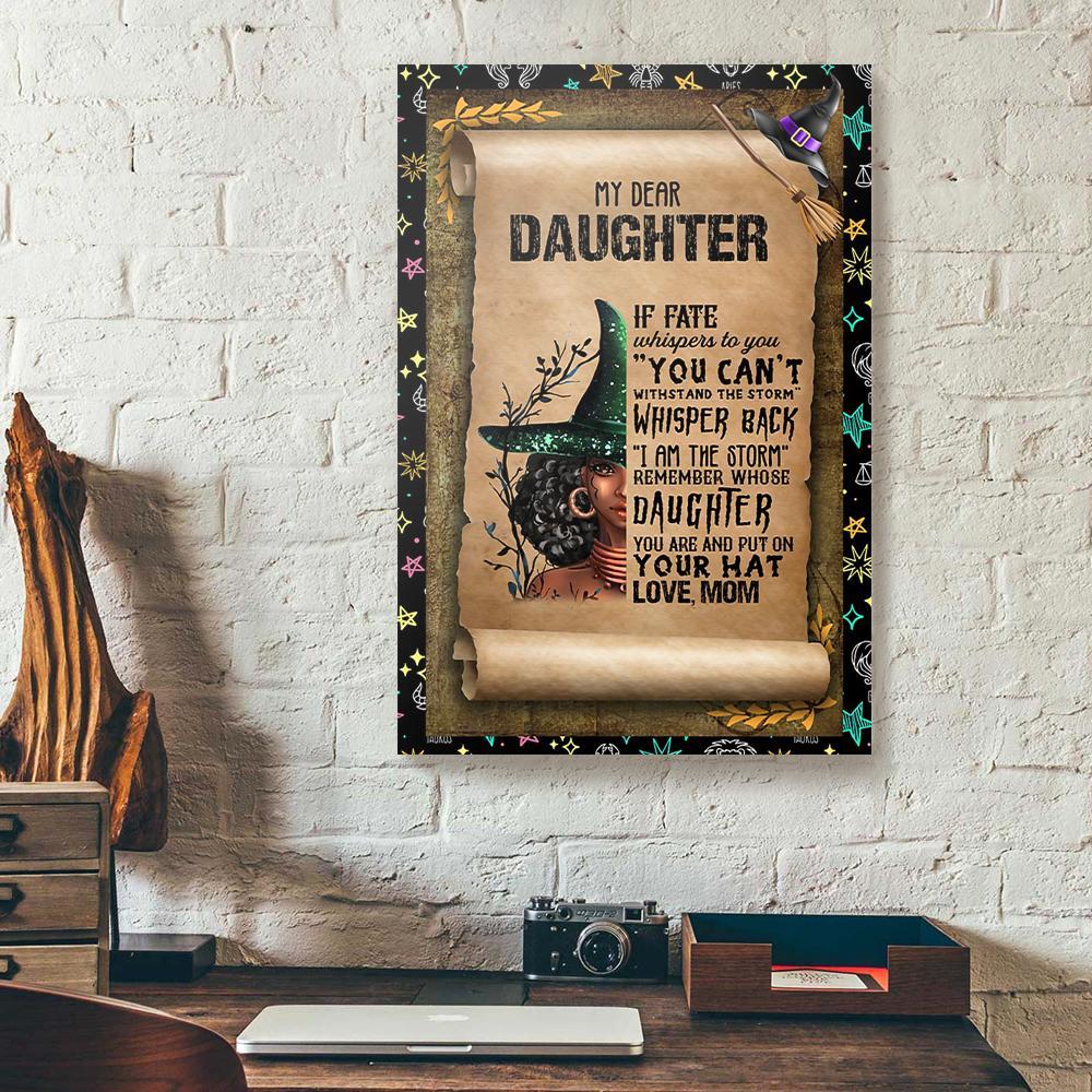 my dear daughter mom witch canvas prints wall art decor 8832