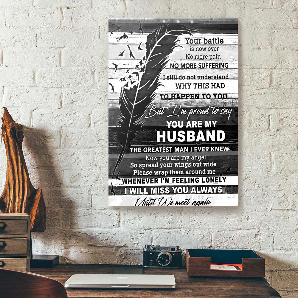 my husband feather canvas prints wall art decor 5719