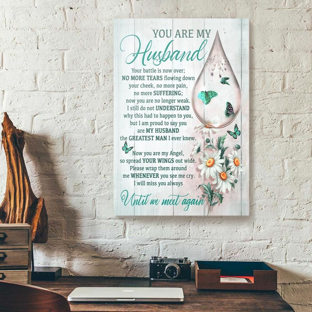 My Husband In Heaven Butterfly Canvas Prints - Wall Art Decor my husband in heaven butterfly canvas prints wall art decor 2372