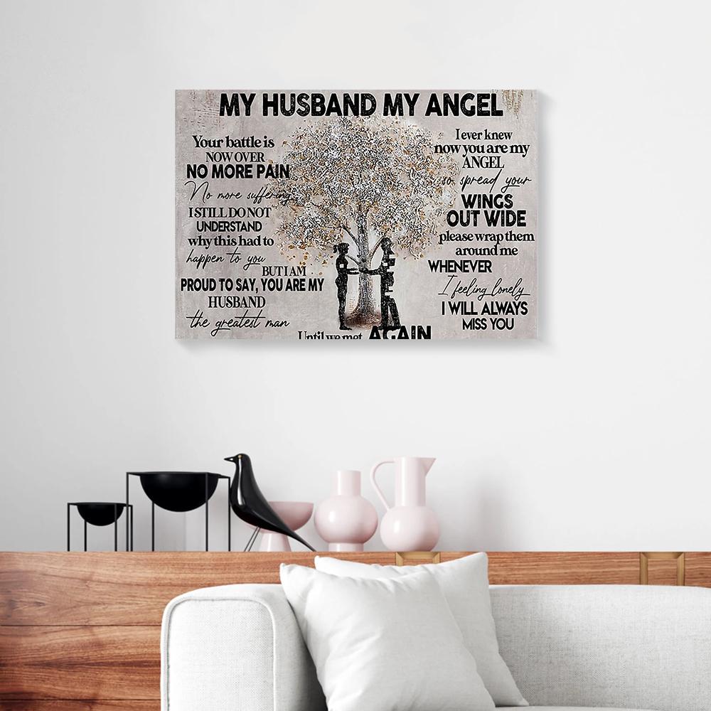My Husband My Angel Couple Canvas Prints - Wall Art Decor my husband my angel couple canvas prints wall art decor 1548