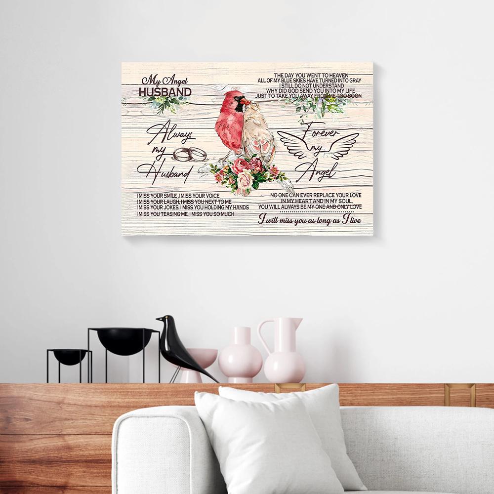 My Husband My Angel Couple Hummingbird Canvas Prints - Wall Art Decor my husband my angel couple hummingbird canvas prints wall art decor 1480