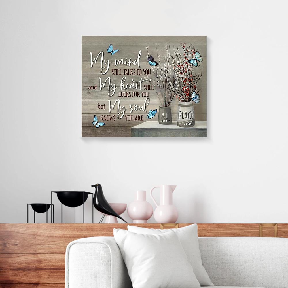 my mind still talks to you butterfly canvas prints wall art decor 7787