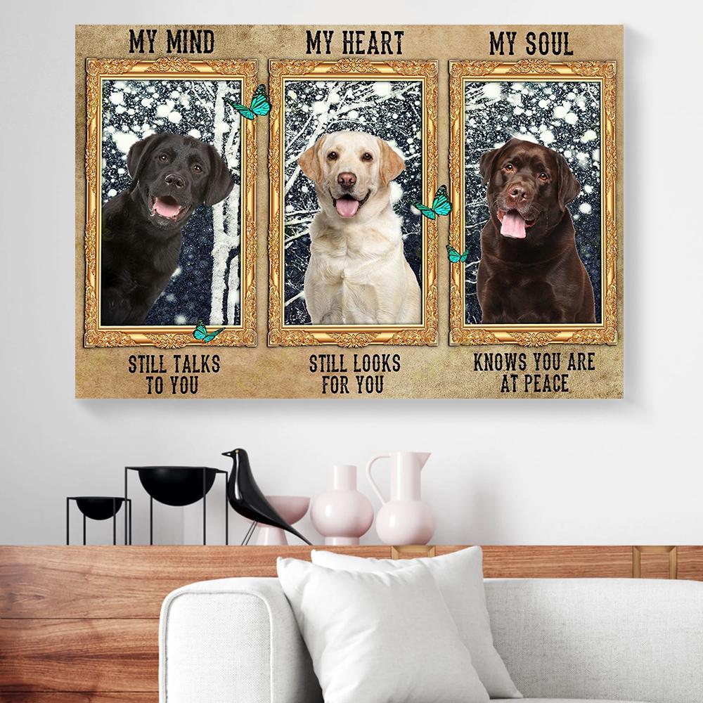 my mind still talks to you puppy canvas prints wall art decor 8371